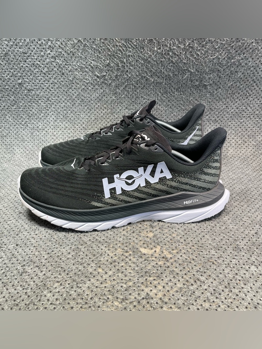 Hoka One One Mach 5 Black Running Shoes Size 12.5 Men’s